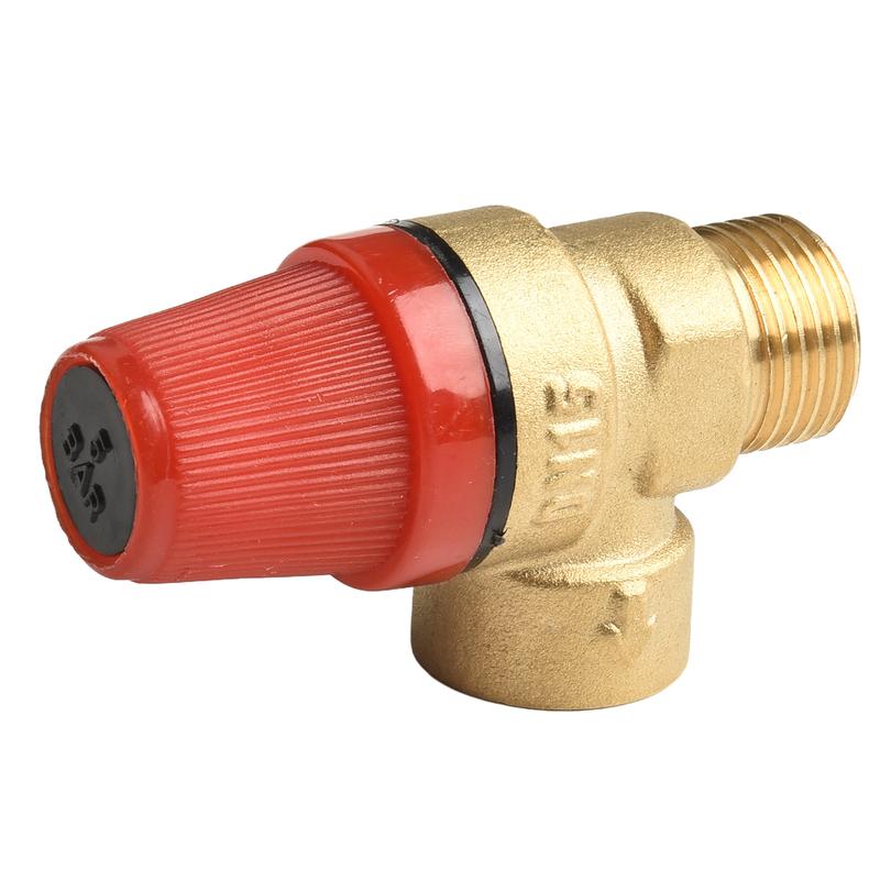 Quick and Easy Installation of Brass Safety Valve Drain Relief Switch for Solar Water Heater Inner & Outer Wire