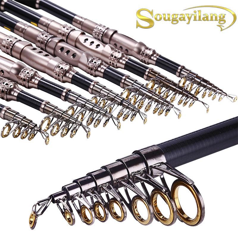 SOUGAYILANG Spinning Fishing Rod 1.8M Telescopic Rock Fishing Rod Carp Feeder Rod Surf Spinning Rod