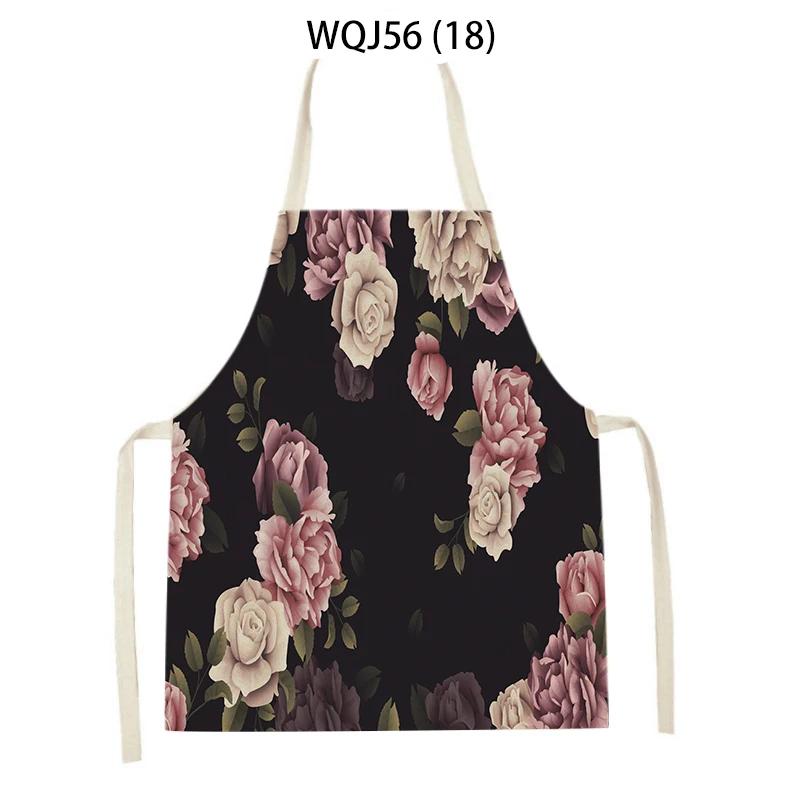 Cactus Pattern Home Cleaning Kitchen Aprons Plant Flowers Adult Kids Waist Bib Baking Accessories Cleaning Antifouling Apron