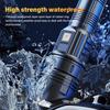 Portable Powerful LED Flashlight Built-in Battery Type-C Rechargeable  Outdoor Long-range Camping Emergency Tactical Flashlight