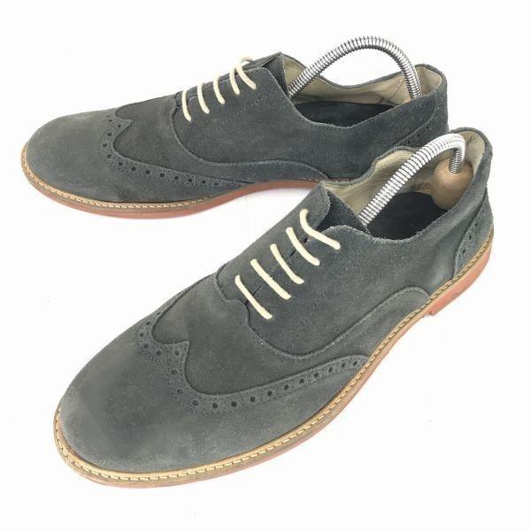 

Кожаные замшевые туфли-броги [27.5/Темно-оливковый] Закрытая шнуровка(ИСПОЛЬЗОВАЛ)