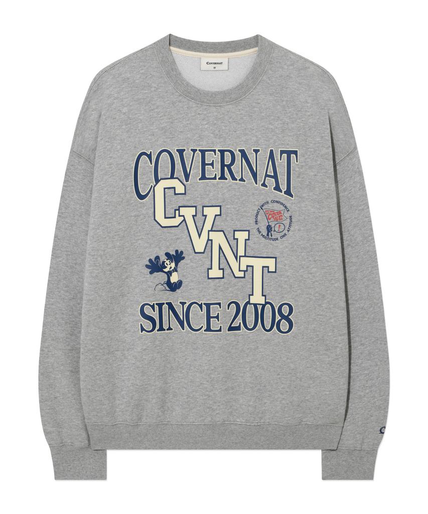 COVERNAT Cvnt Graphic Sweatshirt Melange Gray