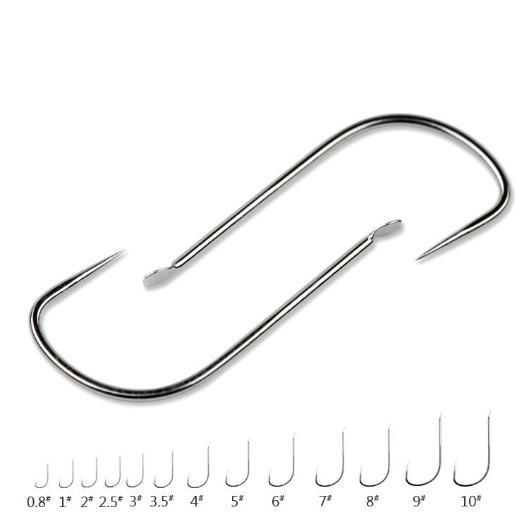 Super Sharp Japanese Barbless Fishing Hooks with Thin Ground White Sleeves