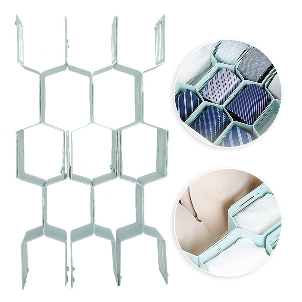 12pcs Drawer Divider Storage Shelves Household Storage Organizer Partition Underwear Drawer BoardLight Blue