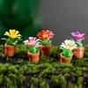 Realistic 3-5cm Mini Potted Plant Models for Micro Landscape Ornaments