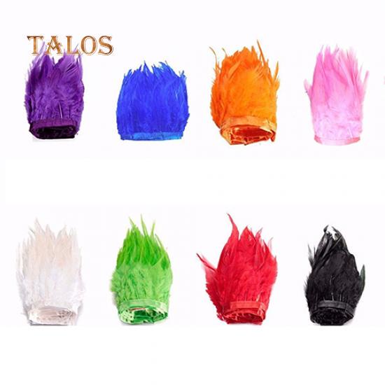 Buy 1m Nature Hackle Goose Feather Fringe for Wedding Craft Sewing