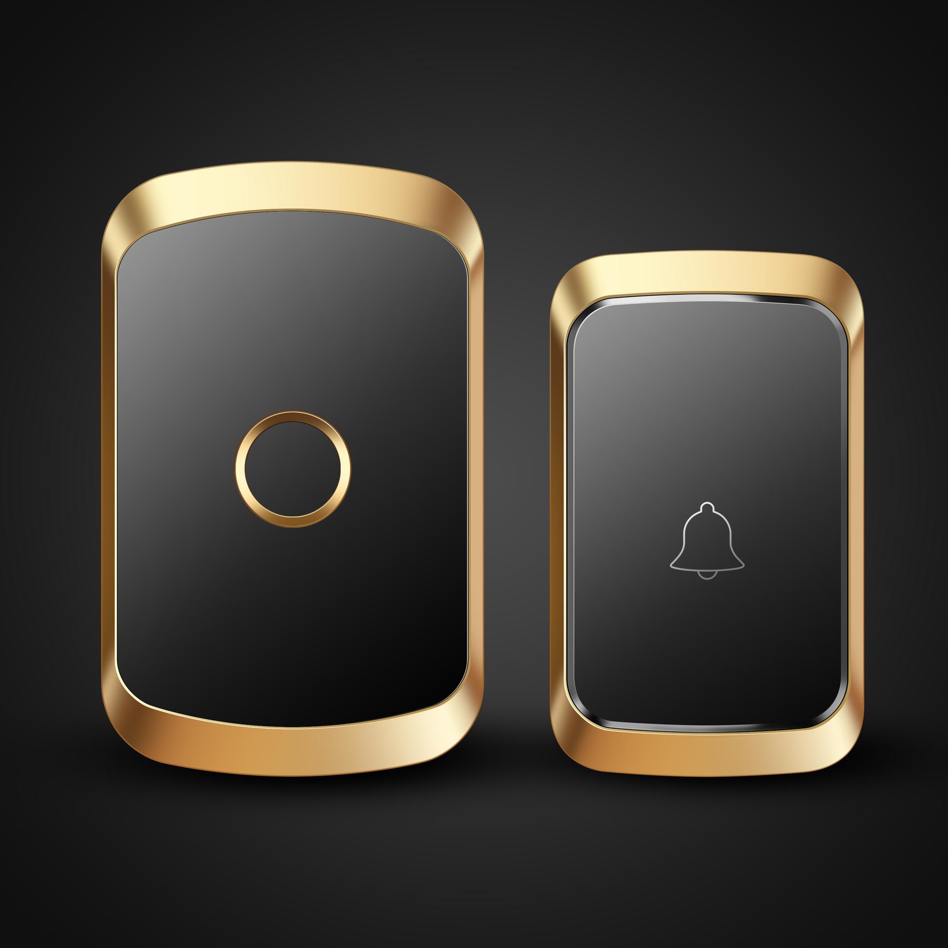 Wireless Waterproof Digital Doorbell with Chime and Music - Smart One-to-One AC Home Ding-Dong Doorbell for Foreign Trade.