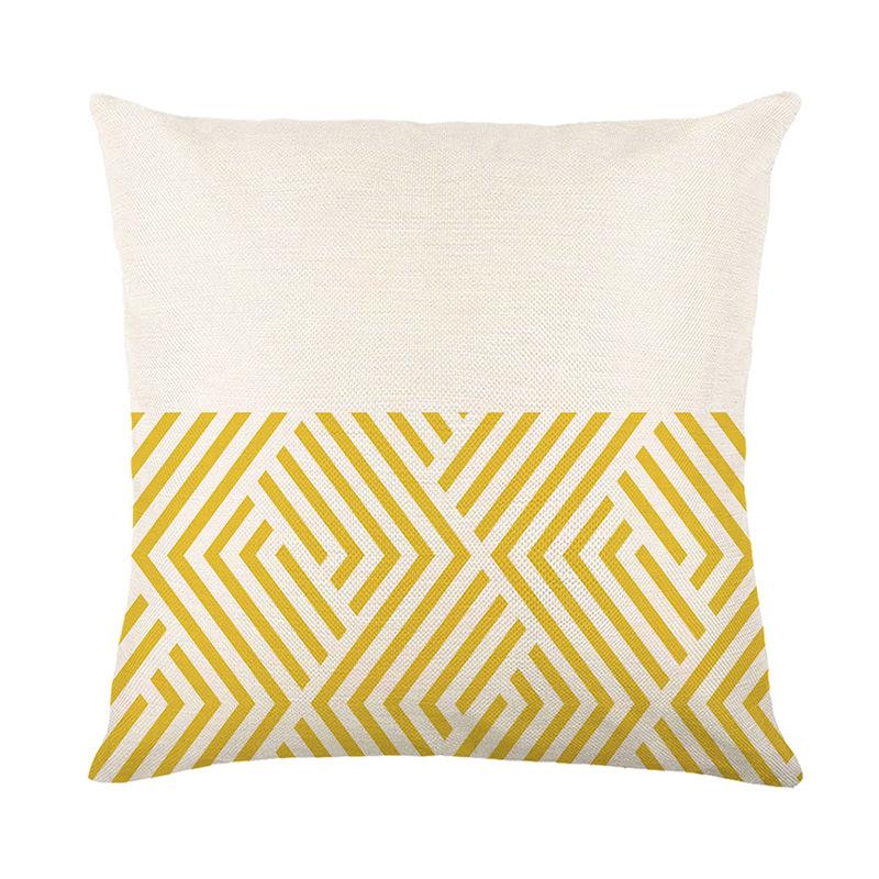 New Waterproof Pillow Cover, Three-proof, Fine Linen, Oil-proof and Stain-proof, Outdoor Geometric Line Printed Pillow Cover