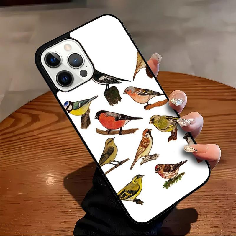 Garden Birds Phone Case For iPhone 17 Air 16 15 14 13 12 11 Pro Max Max Plus Bumper Case Cover