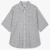 Oversized Check Short Sleeve Shirt 9176221989