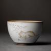 Large Ru Kiln Teacup Travel Personal Meditation Cup Handmade Ceramic Tea Bowl Pu'er Master Cup Household Tea Set Accessories
