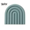 Durable Potholder for Daily Use Rainbow Silicone Pot Mat Heat Resistant Trivet Hot Dishes High Temperature Non-Slip Table Placemat Kitchen Home
