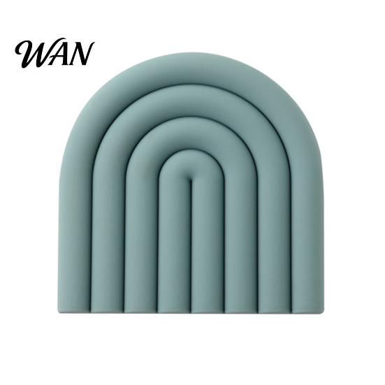 Durable Potholder for Daily Use Rainbow Silicone Pot Mat Heat Resistant Trivet Hot Dishes High Temperature Non-Slip Table Placemat Kitchen Home