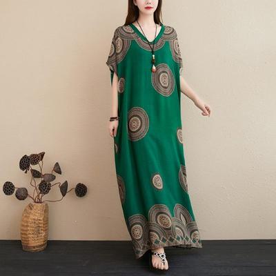 Vestido de praia verão Plus size Solto Maxi longo