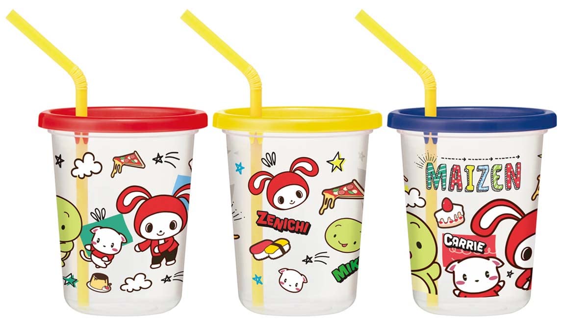 

Skater Tumbler with straw 3 pieces 320ml Maizen Sisters Made in Japan SIH3ST-A
