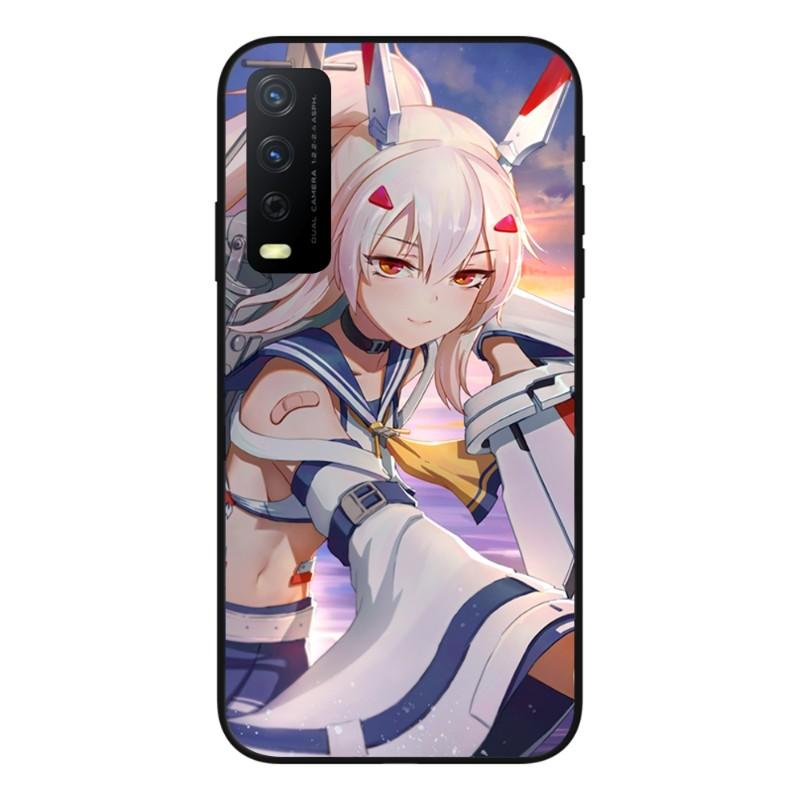 Carcasă de telefon drăguță Azur Lane Girl pentru VIVO Y95 Y93 Y31 Y20 V19 V17 V15 Pro X60 NEX, moale, neagră
