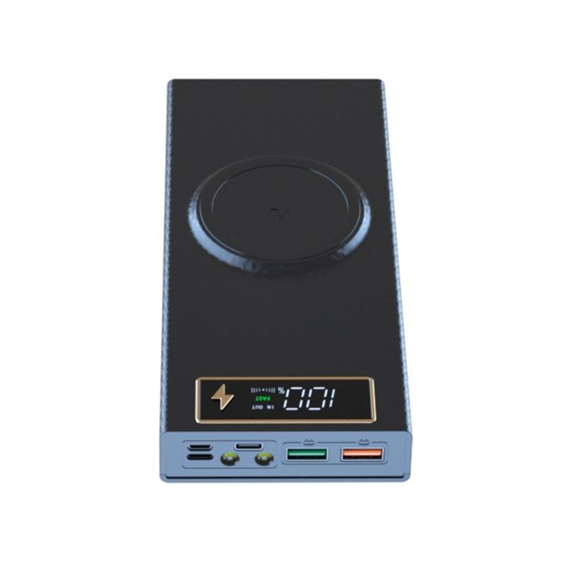 8x18650 Battery Storage Box PD Quick Charge Power Bank Case Support Wireless Charging/Quick Charging Functions