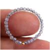 Anello con Pietra Naturale Agata cristallo quarzo zircone 2mm Multisfaccettato Gioielli regali adatti per uomo e donna