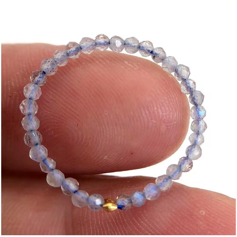 Anello con Pietra Naturale Agata cristallo quarzo zircone 2mm Multisfaccettato Gioielli regali adatti per uomo e donna