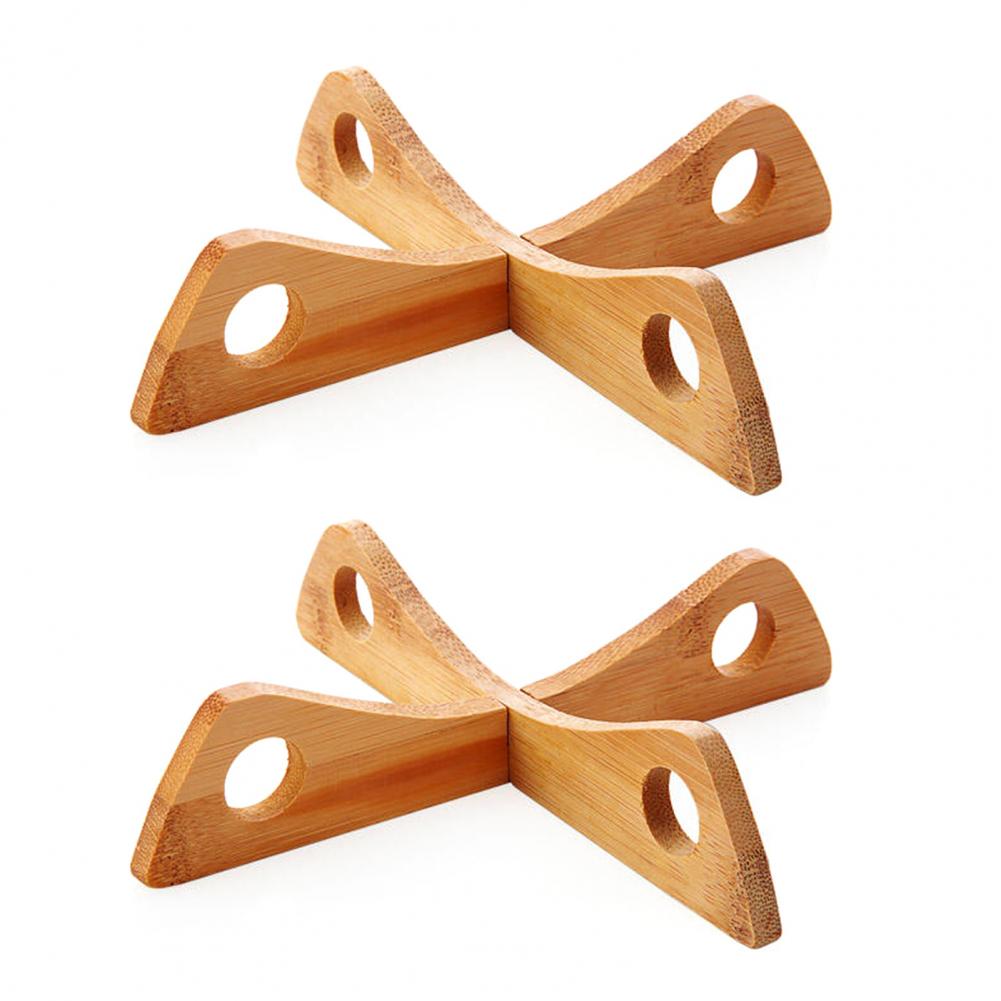 Compact Hanging Hole Table Mat Reversible Table Mat with Versatile Uses Bamboo Table Mat Holder with Removable Tray for Home