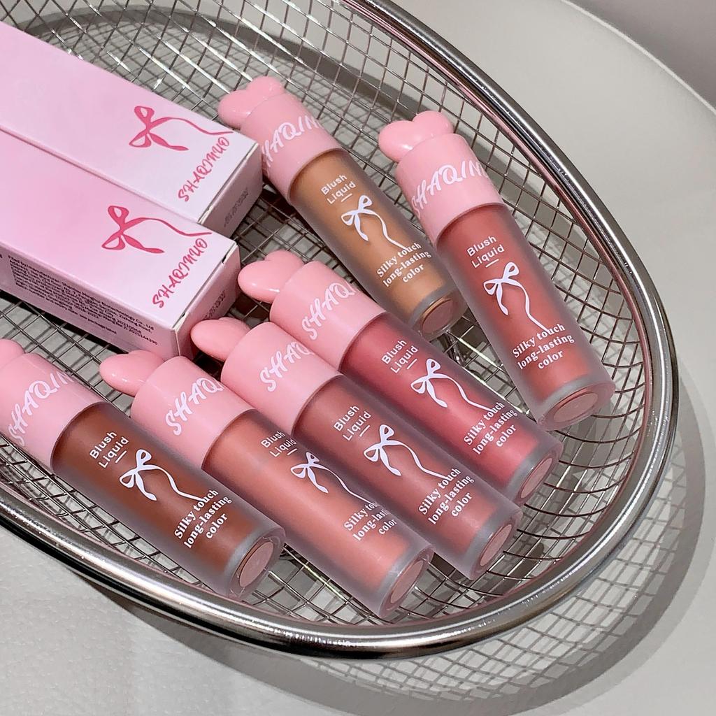 Liquid Blush SHAQINUO Natural Low Saturation Water Light Sponge Brush Head Multi-purpose Blush Liquid