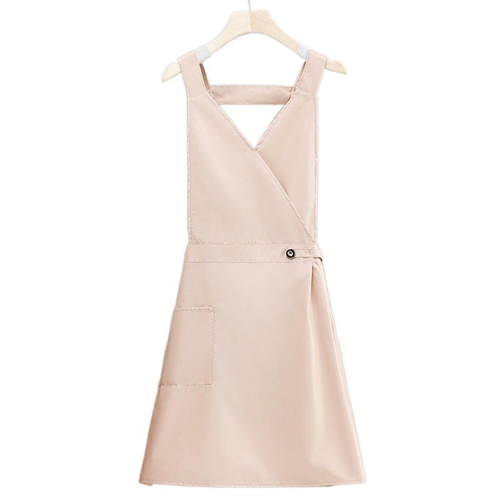 

with Pockets Waterproof Apron Fashion Cleaning Apron Creative Cooking Apron Restaurant рожевий