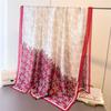 2025 180*80cm Fashion Big Bandanna Popular Satin Silk Shawls Scarves Luxury Print Sunscreen Beach Female Foulard Echarpe Hijab