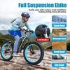 Electric Bike All Terrain Keteles 26" 1000Wx2 Motor Adult Fat Tire Electric Bicycle 21 Speed Top Speed 50Km/h Load 150Kg Green K800
