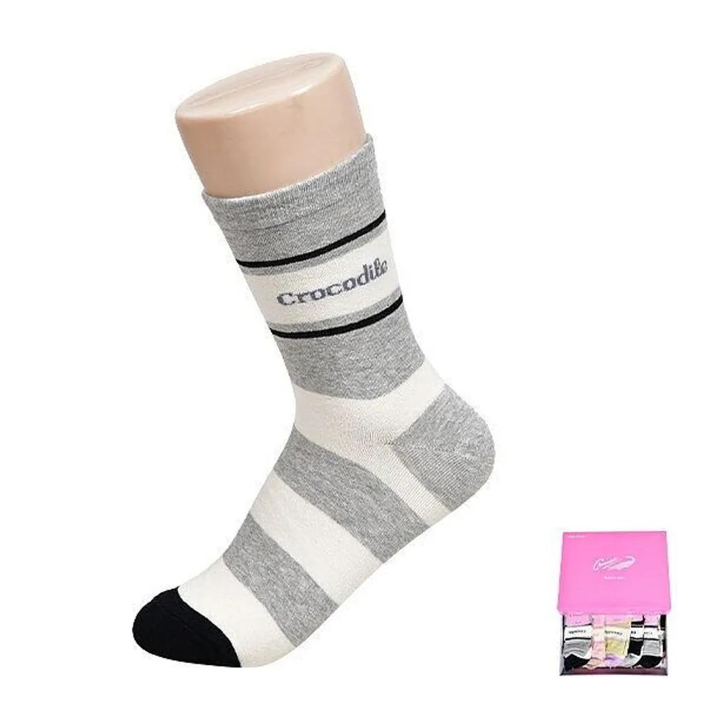 Crocodile Stylish Color Block Ladies Mid-Calf Fashion Socks 0038eg (P003765215) 24cm