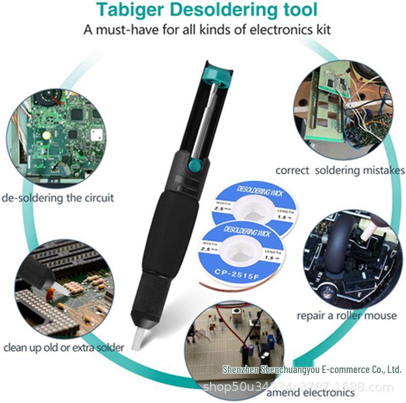 High-Performance 366D Desoldering Gun with Strong Suction and Gold Nozzle