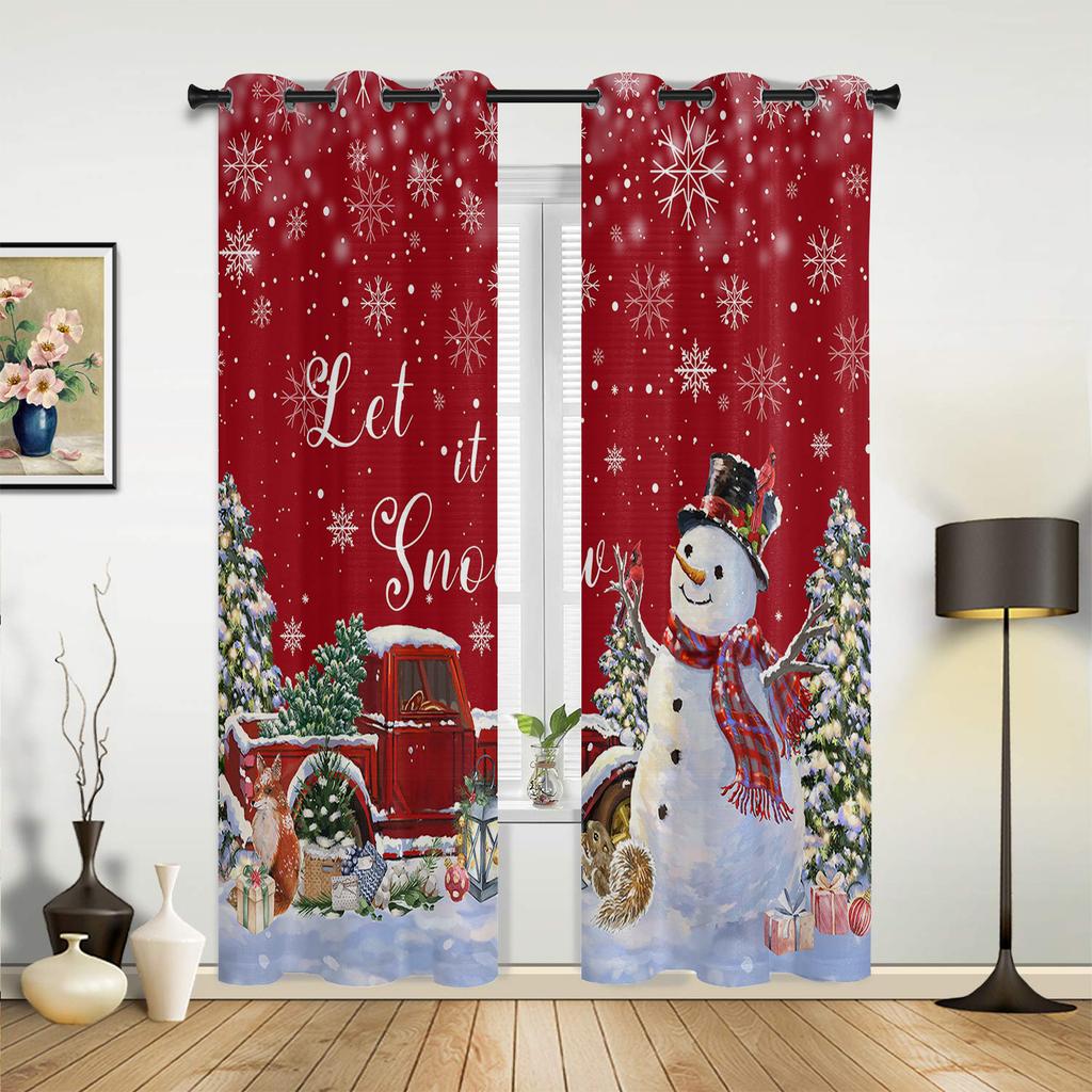 Weihnachtsbaum Dekoration Vorhänge für Schlafzimmer Wohnzimmer Vorhänge Küche Kinderzimmer Fenster Vorhang Moderne Heimdekoration