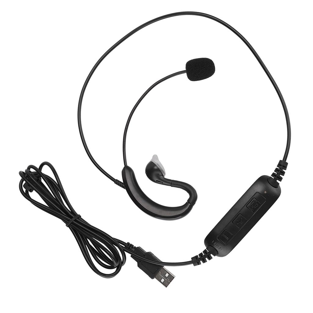 Ear Hook Headset USB Headphone Computer Notebook Accessory for Skype QQ MSN