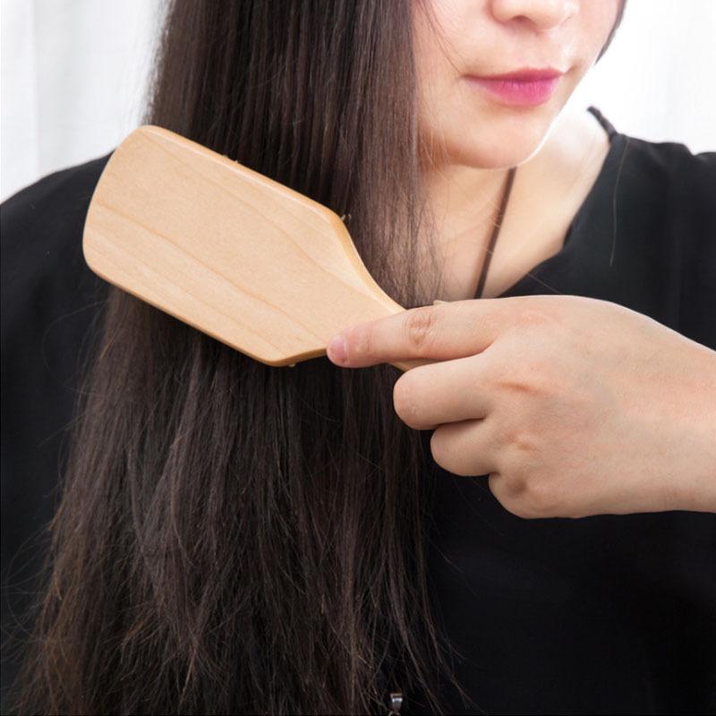 Wooden Air Cushion Hair Massage Comb - Anti-Static, Reduces Hair Loss, and Massages Scalp