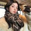 Polyester Thick Knitted Scarf Cold Proof Fall Winter Scarf Diamond Pattern Scarf Photography Use