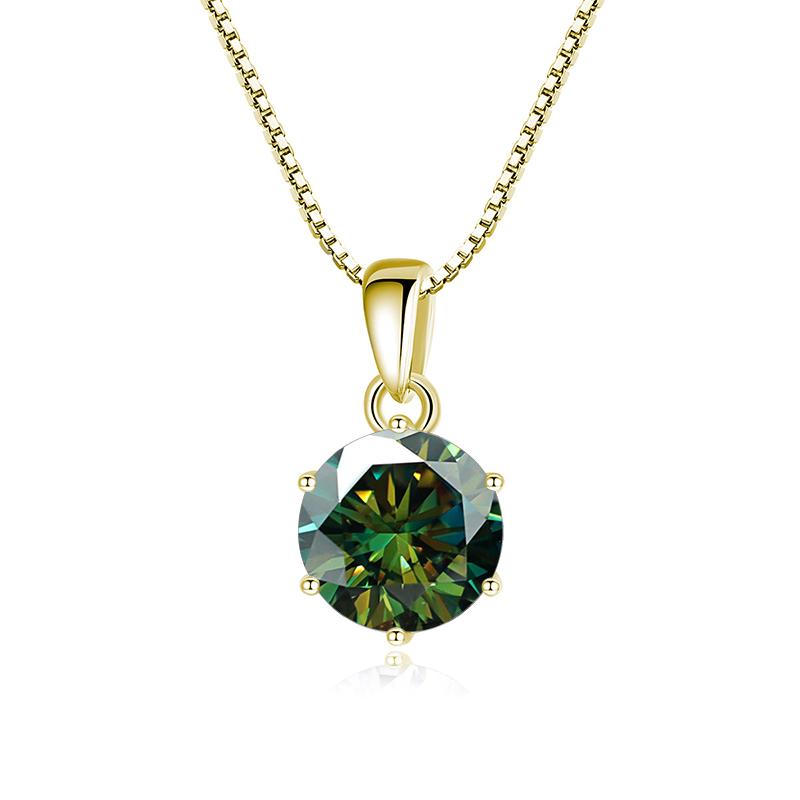 Butterflykiss 1 CT Real Moissanite Pendant Necklace For Women Top Quality 925 Silver Wedding Party Bridal Fine Jewelry