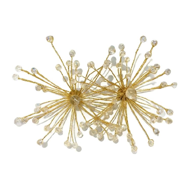 

Artisanal Bridal Earrings Pair Exaggerated Styles Crystals Embellished For Wedding Comfortable Wear