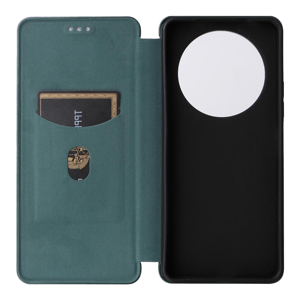 For Xiaomi Redmi A3/Poco C61 4G Protective Case Leather Carbon Fiber Texture Magnetic Phone Cover