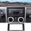 Carbon Fiber ABS Center Console CD Panel Frame Trim For Jeep Wrangler JK 2007-10