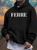 Lässiger Fleece-Hoodie mit Aufdruck Warmes Winter-Sweatshirt für Herbst und Winter Outdoor-Bekleidung