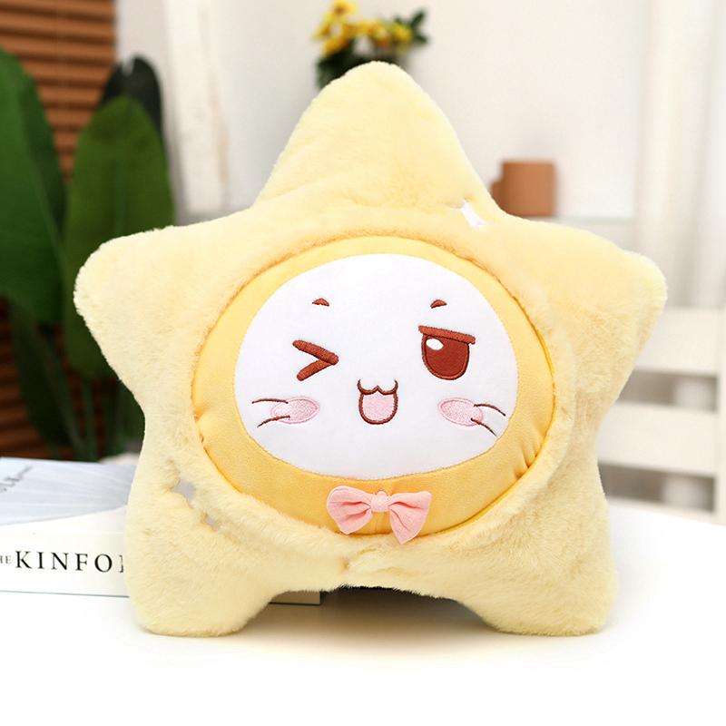 

40cm Kawaii Star Cat Throw Pillow Cartoon Anime Detachable Star Cat Plush Toy Sofa Cushion Sleeping Pillow Home Decor Kid Gift 40cm жёлтый