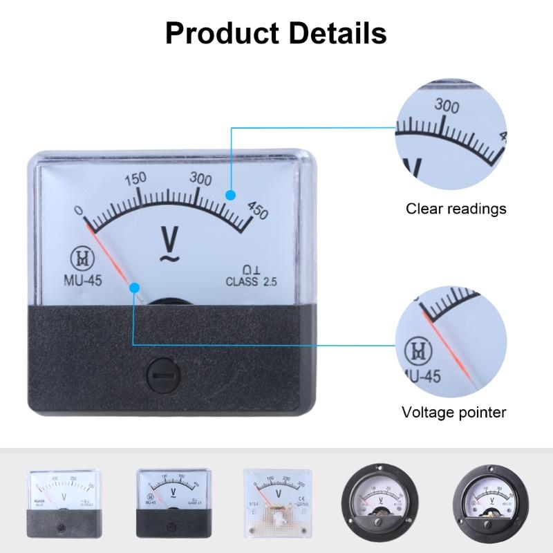 Analogue Panel Meter Volts Voltage Gauge Analog Voltmeter AC0-300Volt AC0-450V Voltage Guage for Alternator
