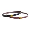 Stylish Women's Belt Waist Decoration with Sophisticated Double Half Arc Buckle for Contemporary Fashion Lady Girls