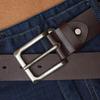 Belt Men'S Leather Pin Buckle Youth Casual Middle-Aged Belt Men'S Trendy Cow Solid Alloy Buckle Leather Retro Belt