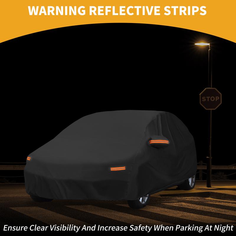Motoforti All-Weather Waterproof Car Cover - UV-Resistant Outdoor Full Exterior Protection for BMW 1 Series Hatchback 210D-PU