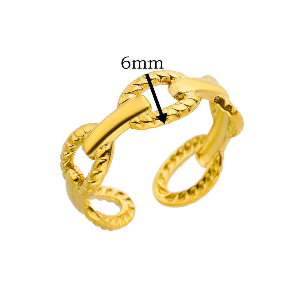 Hexagon Star Stainless Steel Rings for Women Gold Color Finger Rings Female Vintage Party Waterproof Jewelry Accessories Gift
