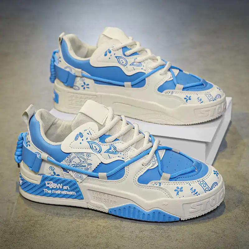 Fashion Lace Up Verdes Large Size Boots Casual Orange Sneakers Women Walking Shoes Sports Training Fashionable High-quality