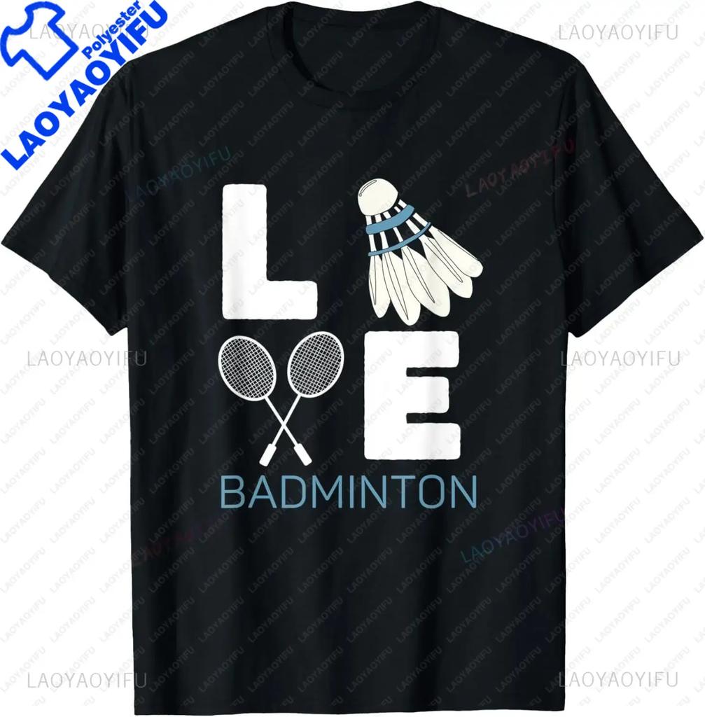 Badminton Love Happy Team Player Coach TShirt Funny Men Clothing Tops Streetwear  Graphic T Shirts Ropa Hombre