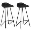 Day and Night - Day and Night Kitchen Stools 2 Units Black Genuine Leather