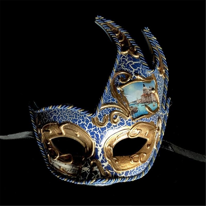 Masquerade Half Face Halloween Masquerade Eyemask Masquerade Costume Accsessory for Women Men Halloween Carnivals Proms