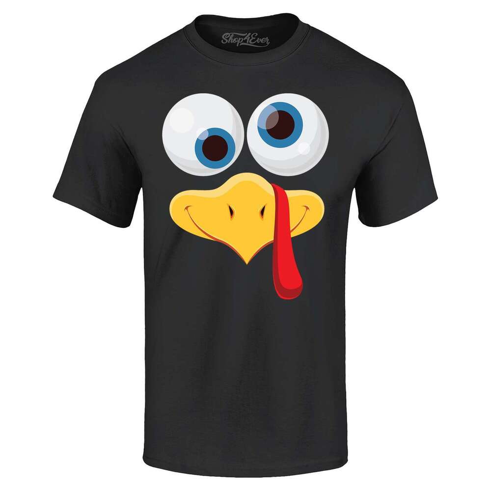 

Silly Turkey Face Funny Thanksgiving T-shirt Thanksgiving Shirts L
